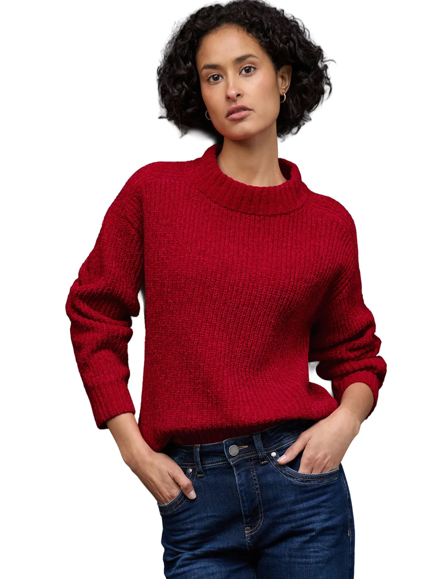 A303550 chenille sweater halfcardig