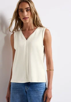 A323333 jersey top w.crochet tape