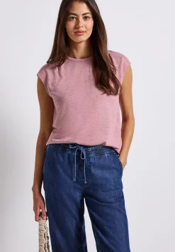 A323326 linen look shirt w.pleats a