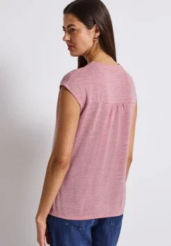 A323326 linen look shirt w.pleats a