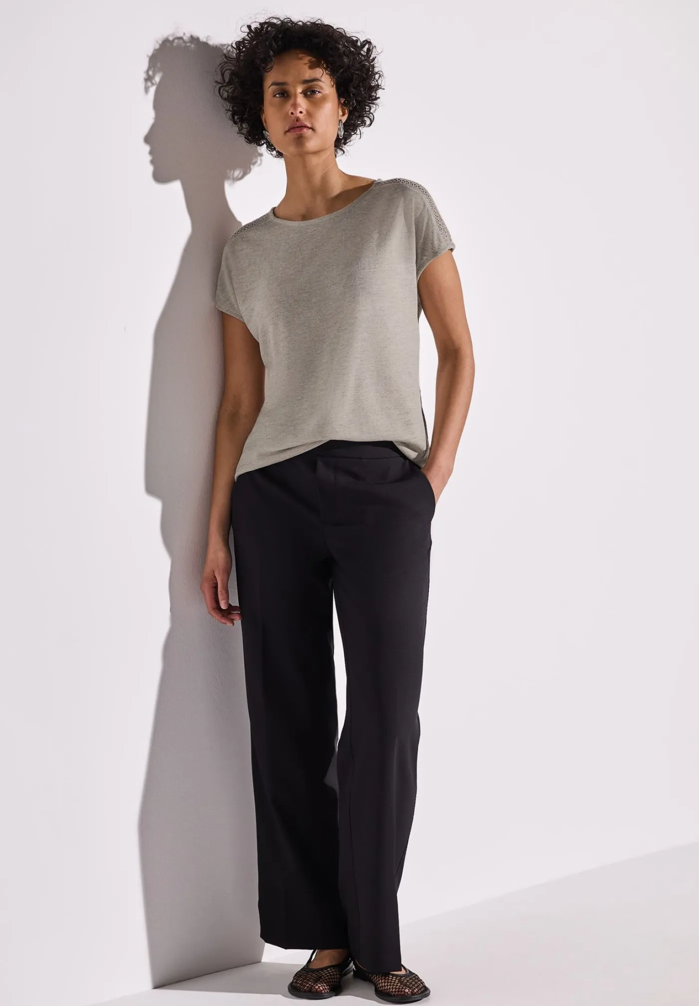 A323146 LTD QR linen look shirt w.l