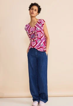 A321322 LTD QR printed jersey top