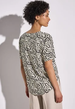 A345627 LTD QR Splitneck blouse w t