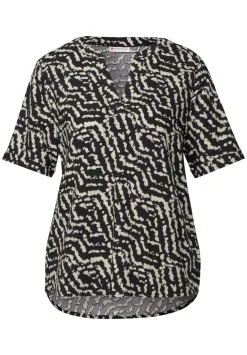 A345627 LTD QR Splitneck blouse w t