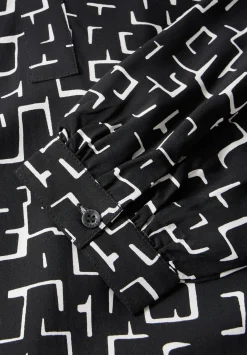 A345111 LTD QR Splitneck tunic blou