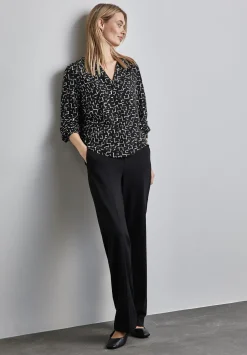 A345111 LTD QR Splitneck tunic blou