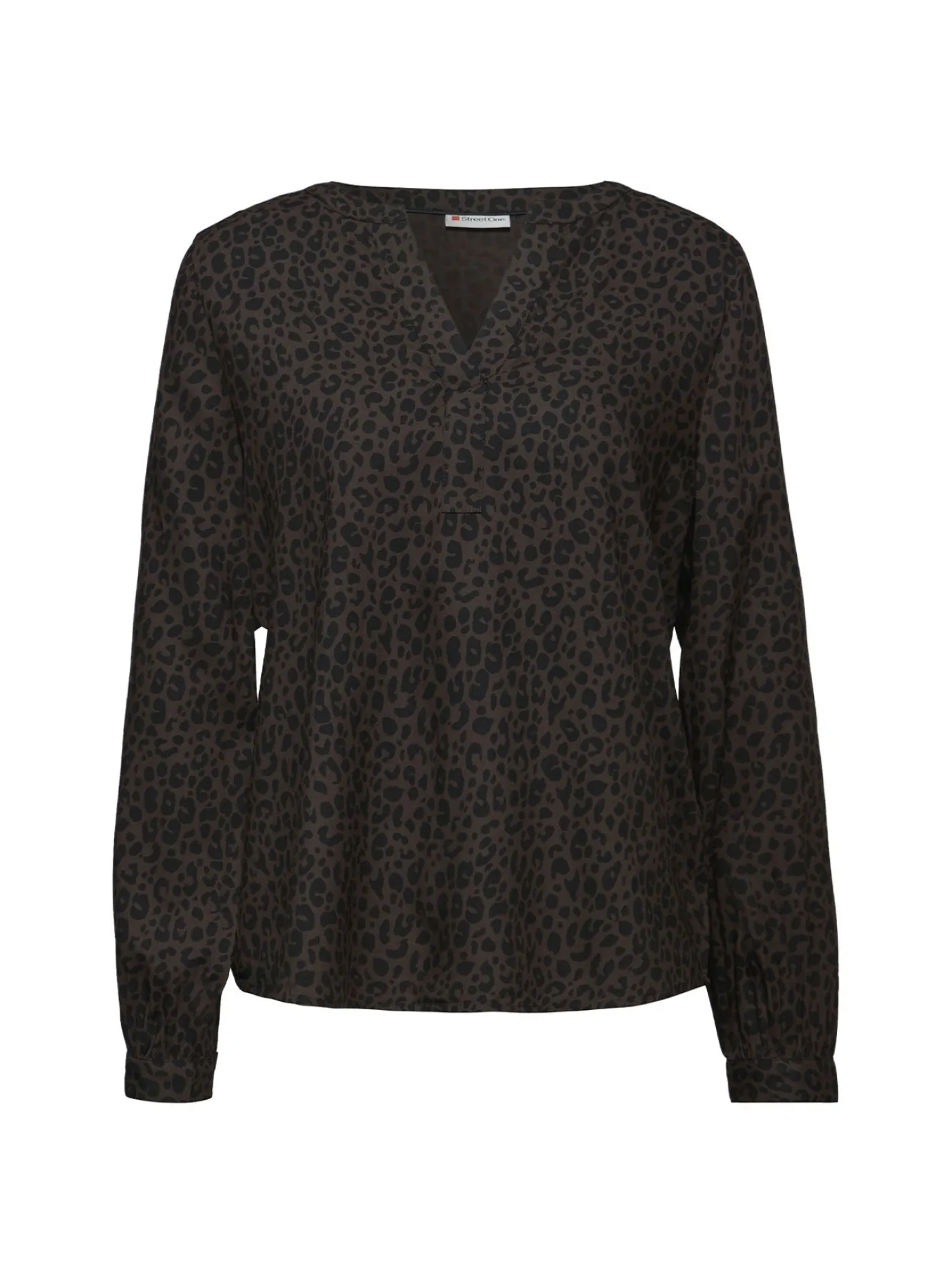 A346108 LTD QR Splitneck tunic blou