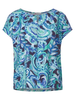 A321161 printed mat-mix shirt w.cut