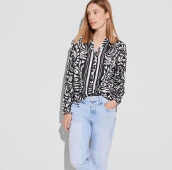 A344579 Printed splitneckblouse w g