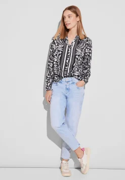 A344579 Printed splitneckblouse w g
