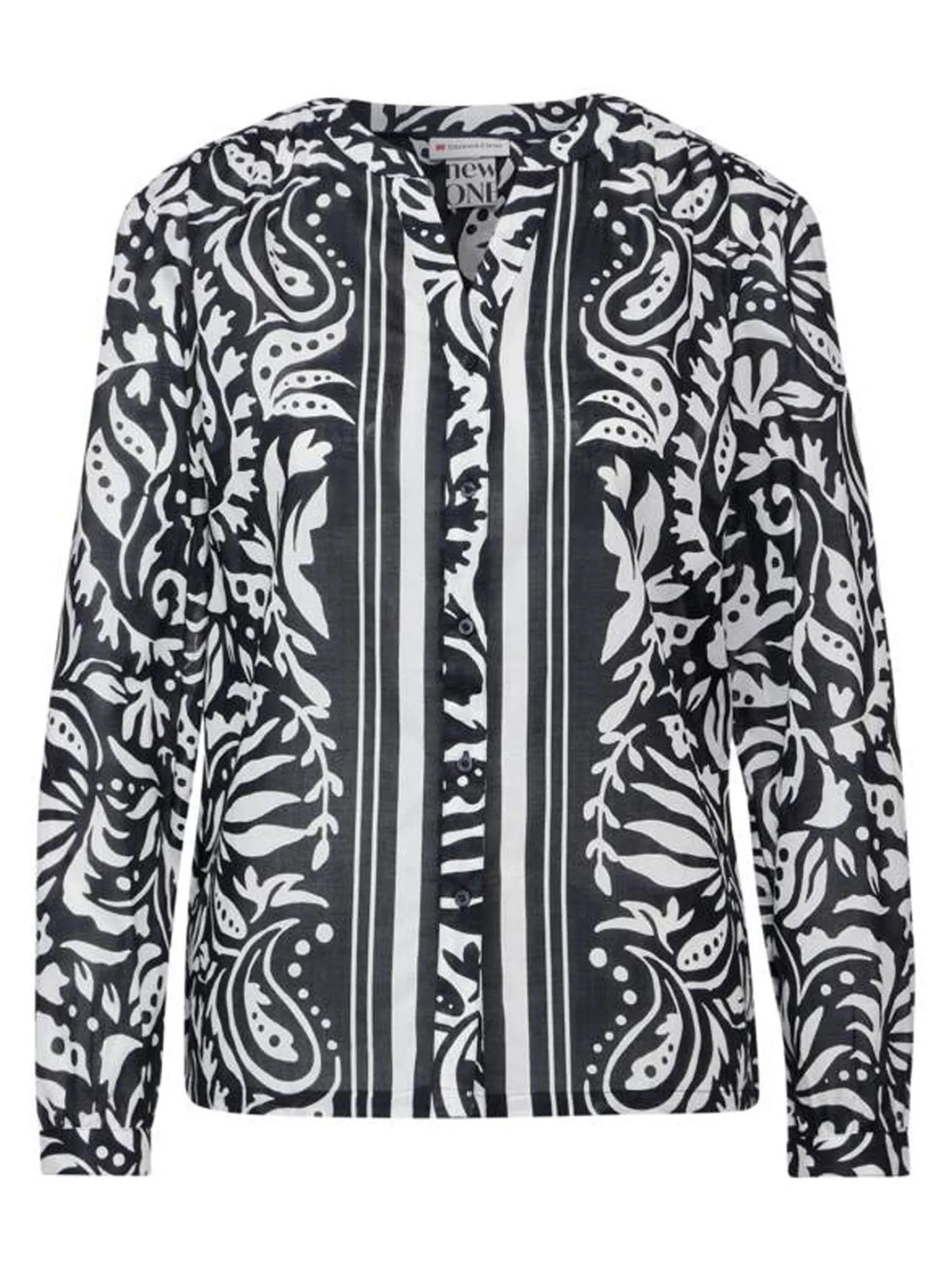 A344579 Printed splitneckblouse w g