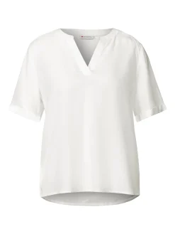 A345525 QR Splitneck blouse w turn-