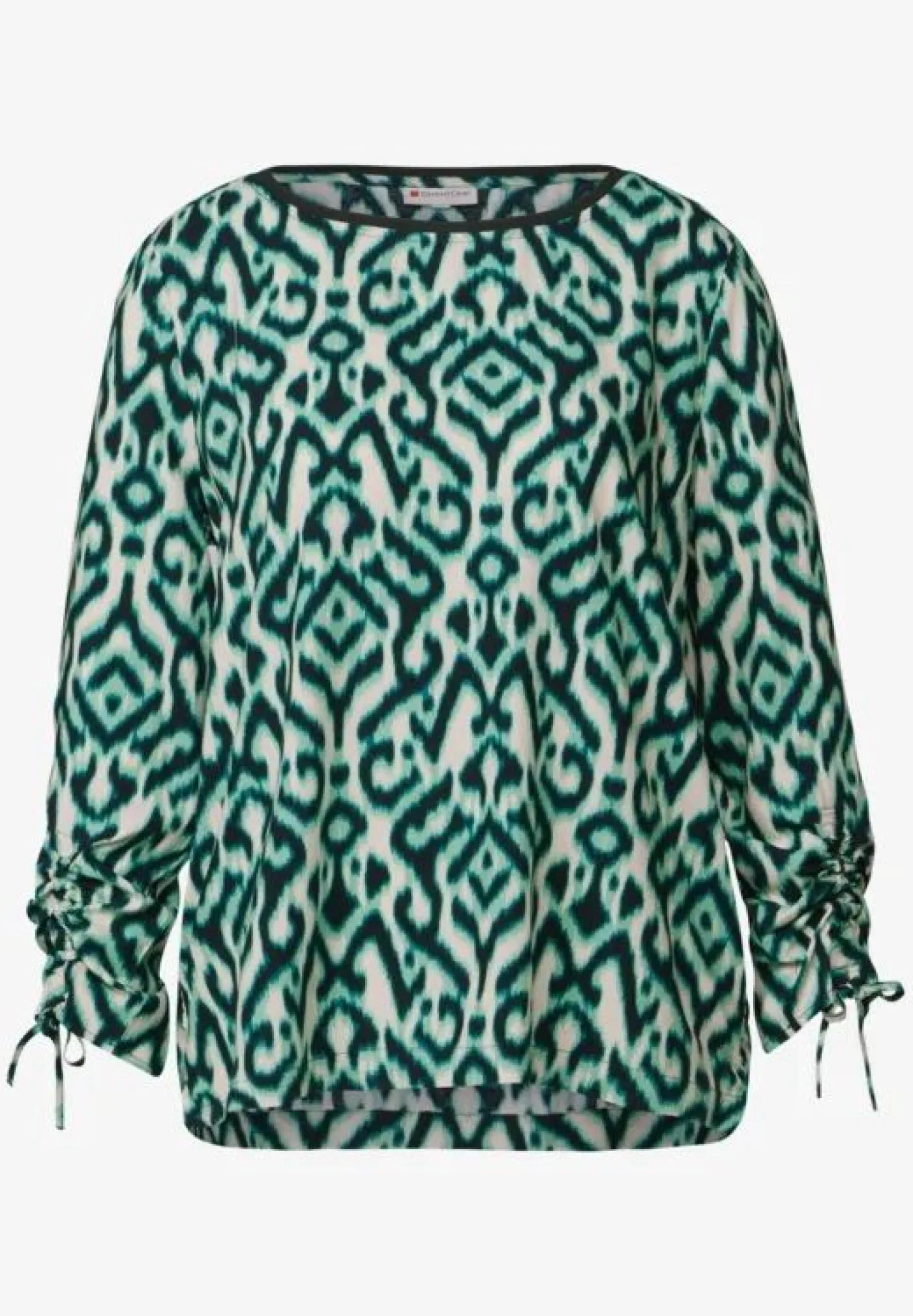 A345541 Roundneck blouse w gathered