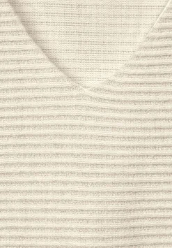 A321141 stripe structure v-neck