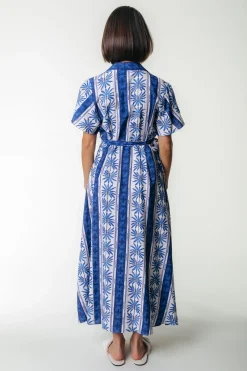 Ava Palm Collar Real Wrap Maxi Dress SS