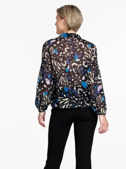 Blouse Abstract Flower Print