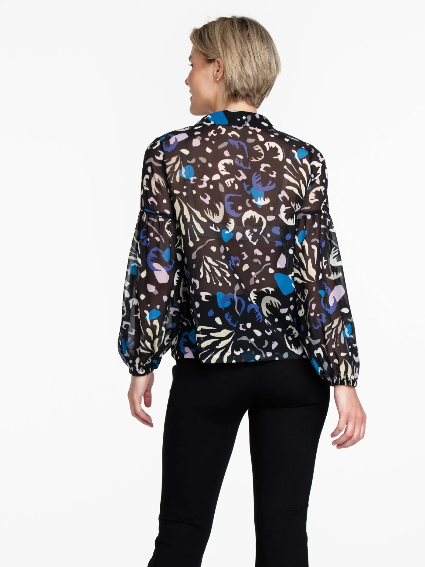 Blouse Abstract Flower Print