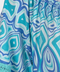 Blouse knot graphic blues 999