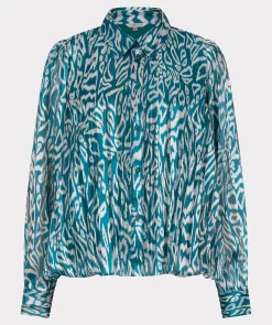 Blouse puffed hem Crystal Glow