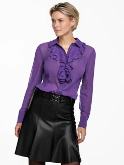 Blouse Ruffle Plastron