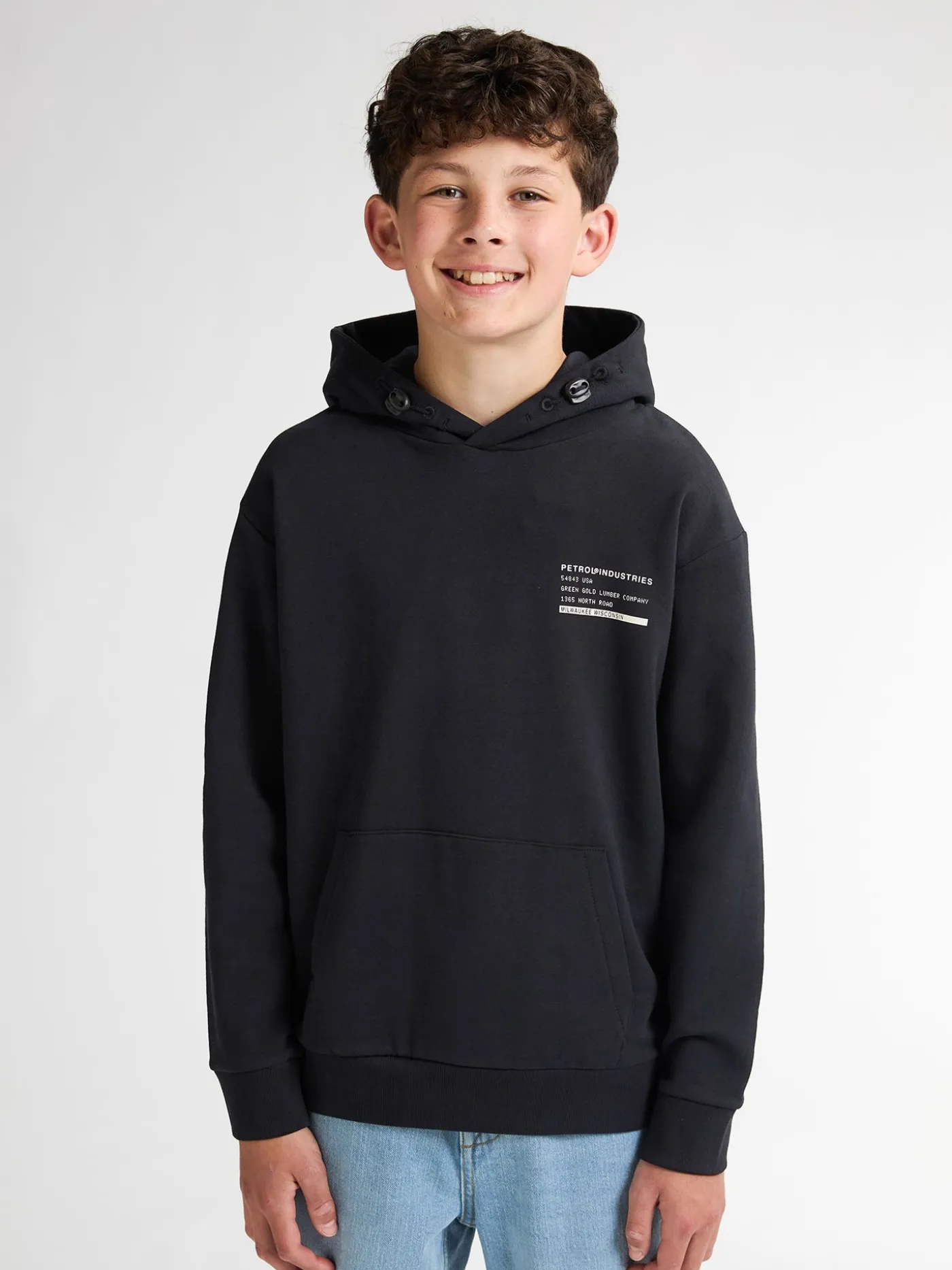 Boys Sweater Hooded Print