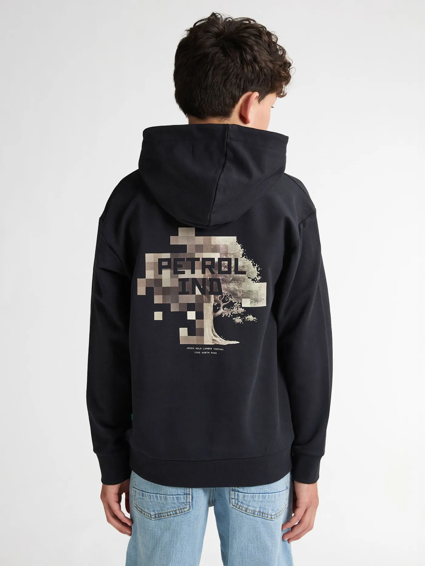 Boys Sweater Hooded Print