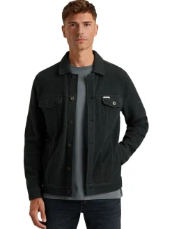 Button jacket frontloop terry
