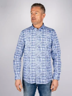 Cirkel-blauw Overhemd