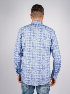 Cirkel-blauw Overhemd