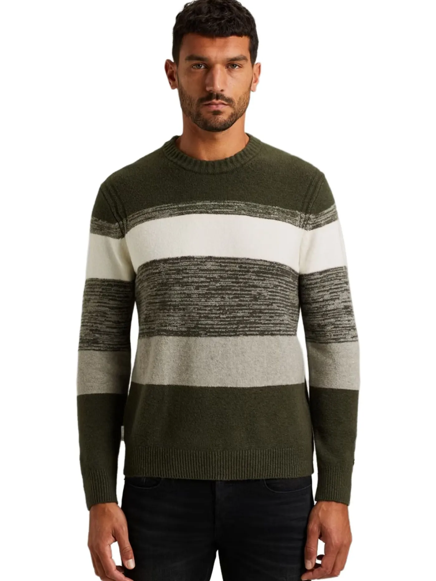 Crewneck regular fit cotton blend