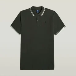 Dunda slim stripe polo ss