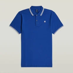 Dunda slim stripe polo ss