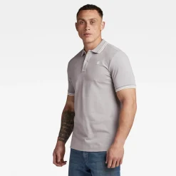 Dunda slim stripe polo ss