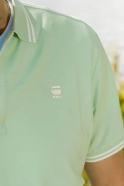 Dunda slim stripe polo ss