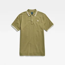 Dunda slim stripe polo ss