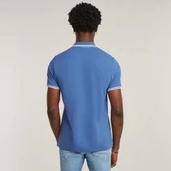 Dunda slim stripe polo ss