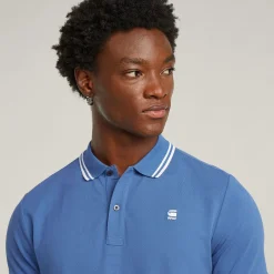 Dunda slim stripe polo ss