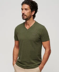 Essential logo emb vee tee