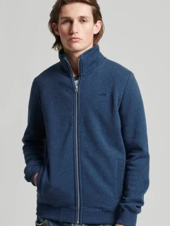 Essential logo zip track top