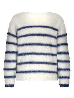 Fuzzy Sweater & Stripe