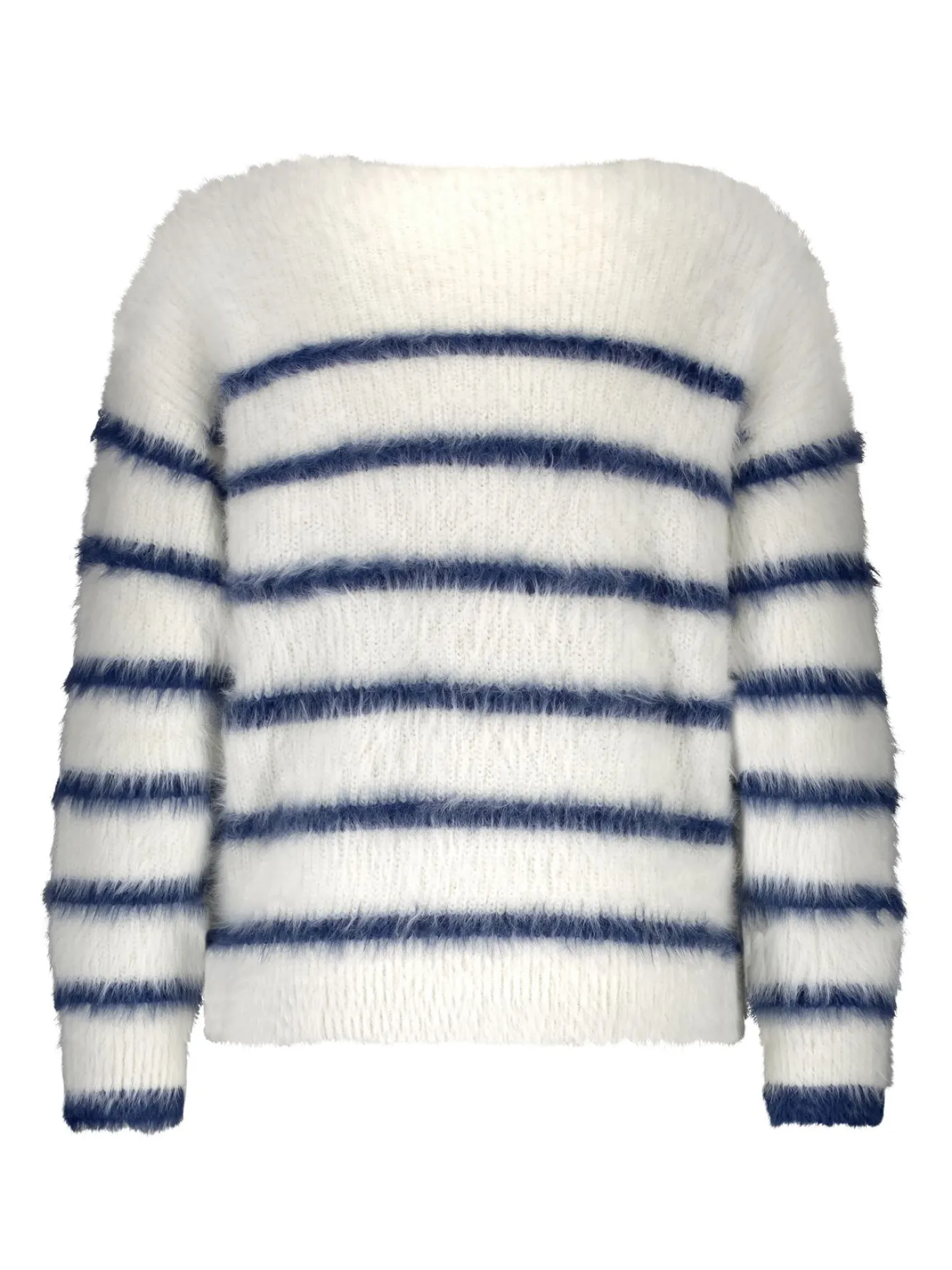 Fuzzy Sweater & Stripe