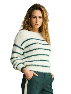 Fuzzy Sweater & Stripe