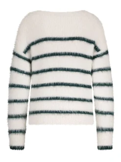 Fuzzy Sweater & Stripe
