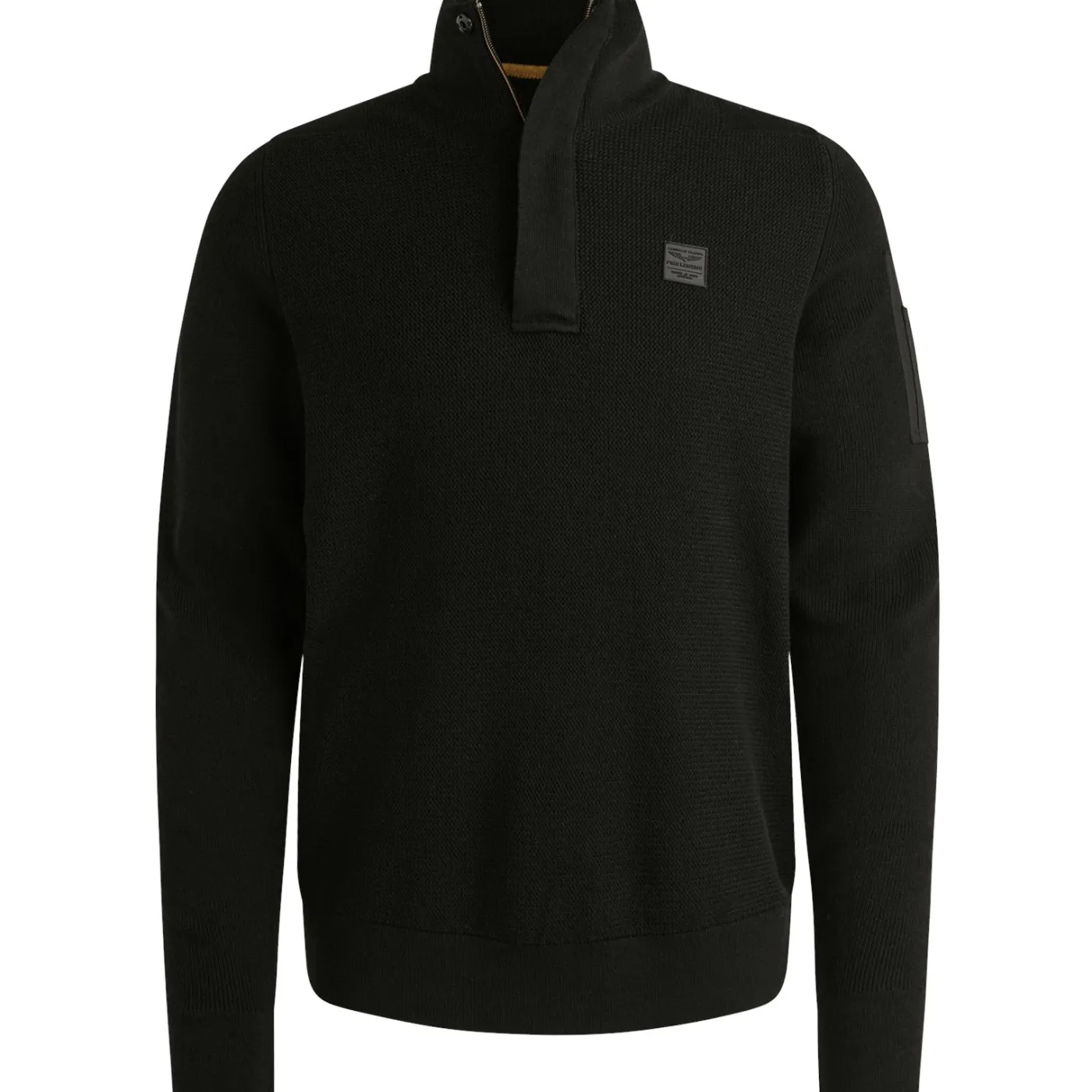 Half zip collar cotton knit