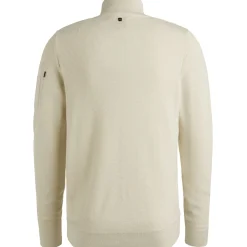 Half zip collar cotton knit