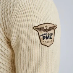 Half zip collar cotton mix yarn