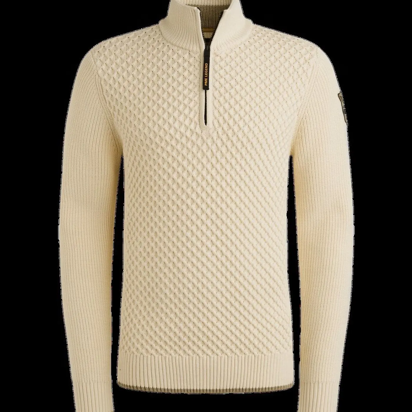 Half zip collar cotton mix yarn