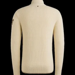 Half zip collar cotton mix yarn