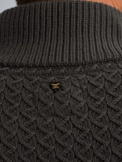 Half zip collar cotton mix structu