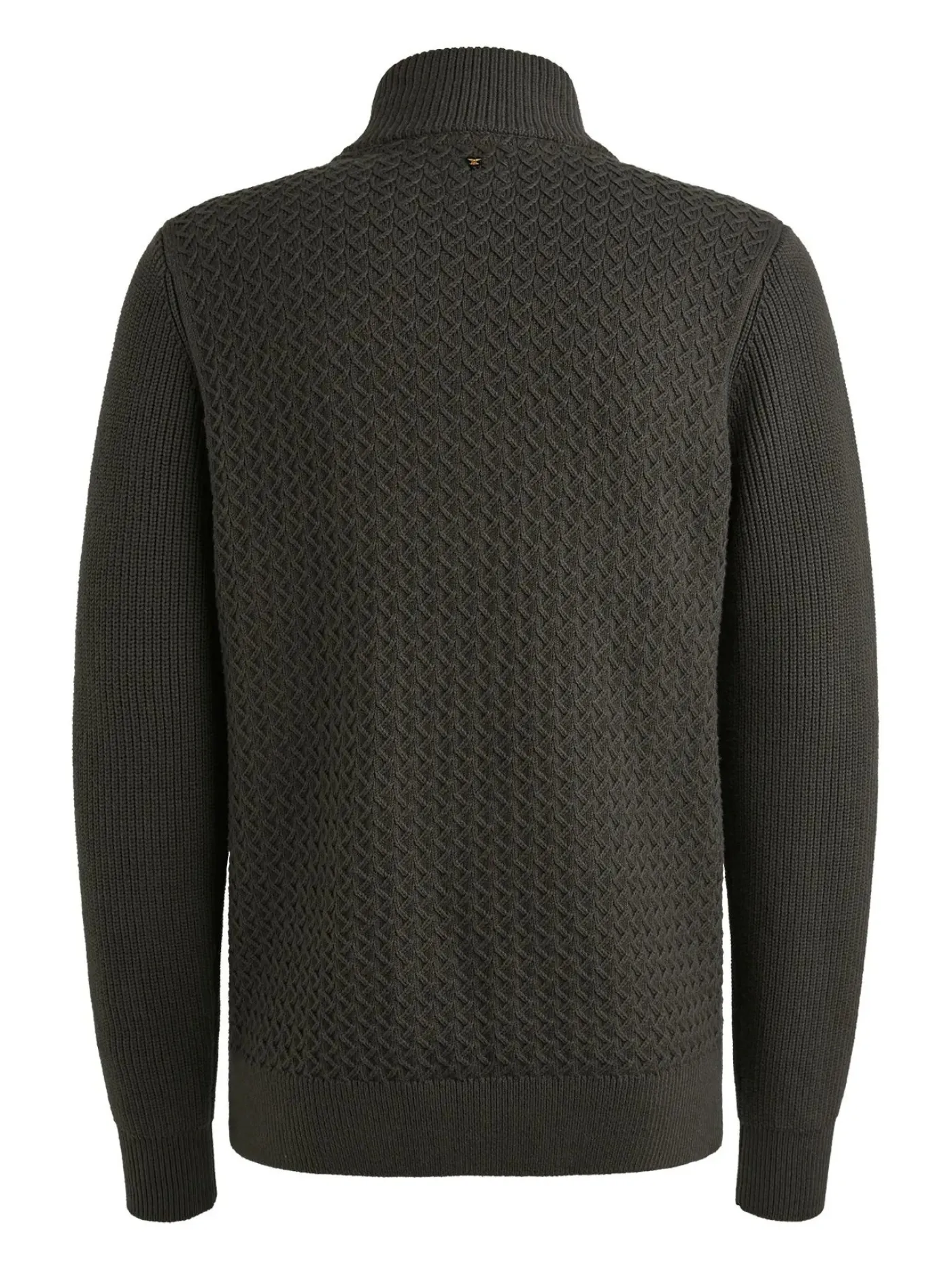 Half zip collar cotton mix structu